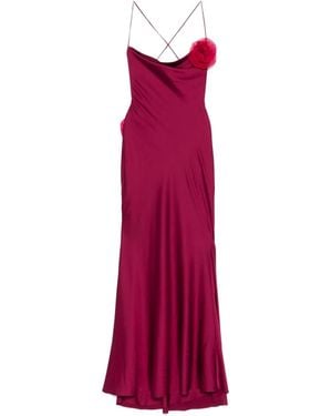 Parlor Floral-Appliqué Maxi Dress - Red
