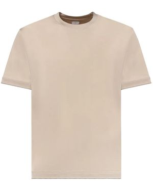 Eleventy Layered-Detail Crew-Neck T-Shirt - Natural