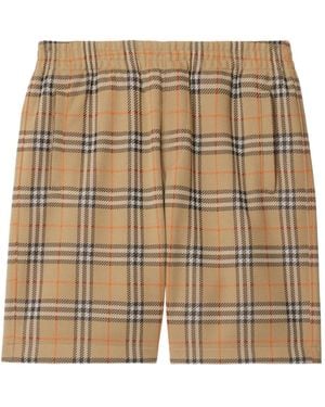 Burberry Bermudas A Cuadros - Neutro