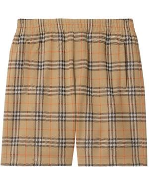 Burberry Bermudas A Cuadros - Neutro