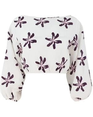Cala De La Cruz Lori Floral-Print Top - White