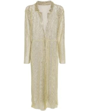 Philosophy Di Lorenzo Serafini Flowing Silhouette Dress With Design - Natural