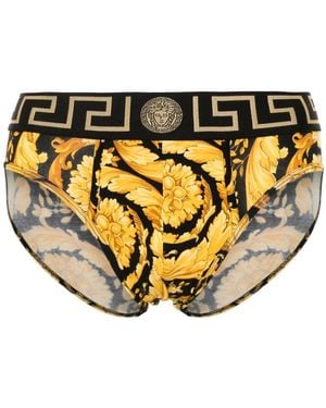 Versace Slip Mit Greca-Bund - Mettallic