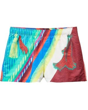Versace Zwembroek Met Print - Wit