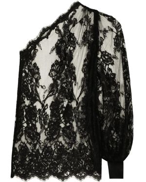 Dolce & Gabbana ワンショルダー ブラウス - ブラック
