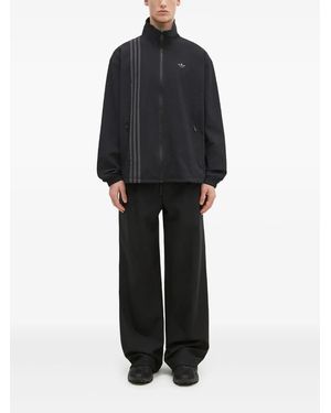 adidas Seersucker Firebird Zip-Fastening Jackets - Black