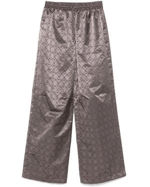 Marine Serre Pantalon De Jogging En Jacquard - Gris