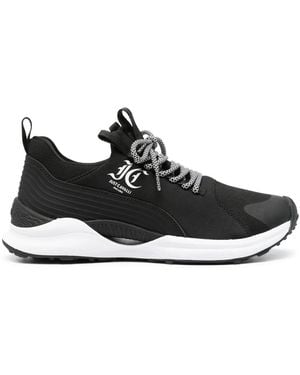 Just Cavalli Logo-Print Running Trainers - Black