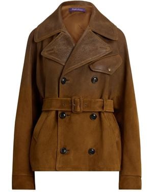 Ralph Lauren Belted Suede Jacket - Brown