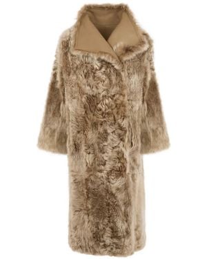 Yves Salomon Wendbarer Mantel Aus Shearling - Natur