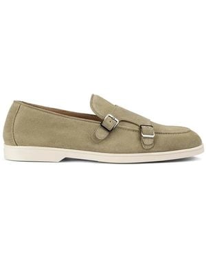 Doucal's Double-Buckle Suede Loafers - Multicolour