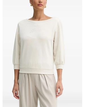BOSS Rhinestone-Embellished Sweatshirt - White