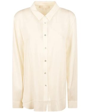 Silk95five Long-Sleeve Button-Down Shirt - White