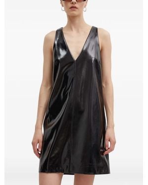 HUGO V-Neck Panelled Mini Dress - Black