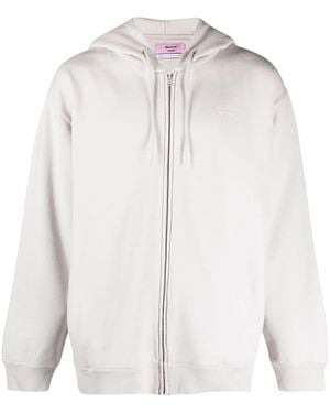 Martine Rose Graphic-Print Zipped Hoodie - White