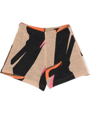Osklen Tucano Abstract Print Shorts - Black
