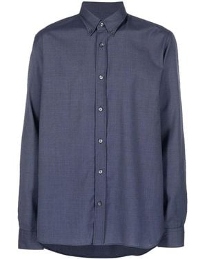 Woolrich Fine-Check Virgin Wool Shirt - Blue