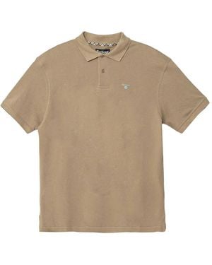 Barbour Embroidered-Logo Polo Shirt - Natural