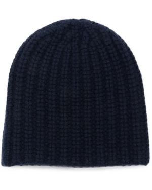 Liska Michaela Ribbed Cashmere Beanie Hat - Blau