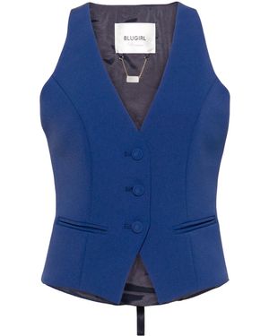 Blugirl Blumarine Gilet Monopetto - Blu