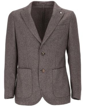 L.B.M. 1911 Blazer Con Motivo De Espiga - Marrón