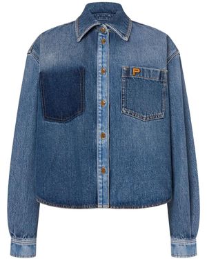 Philosophy Di Lorenzo Serafini Denim Overhemd - Blauw