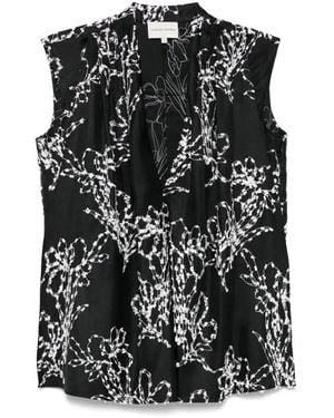 Loulou de Saison Asel Bluse - Schwarz