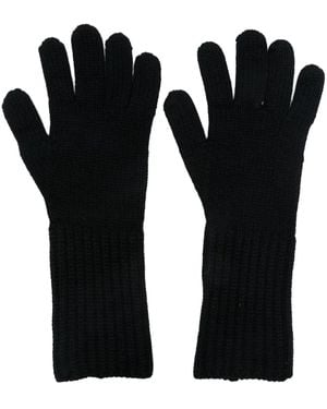 Fabiana Filippi Ribbed Merino Wool Gloves - Black