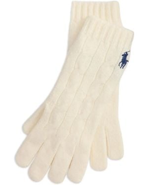 Polo Ralph Lauren Cable-knit Gloves - Natural