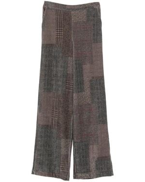 Bye Pantaloni Con Design Patchwork - Grigio