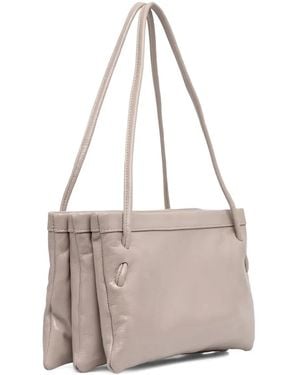 BY FAR 31165967 Leather Shoulder Bag - Gray