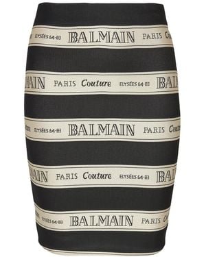 Balmain ジャカード スカート - ブラック