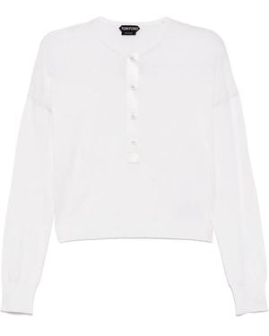 Tom Ford Drop-Shoulder Tops - White
