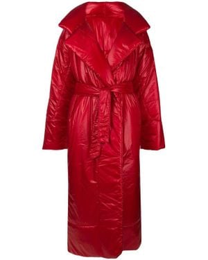 Norma Kamali Long Sleeping Bag Coat - Red