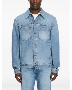 Off-White c/o Virgil Abloh Half Arrow Denim Skate Jacket - Blue