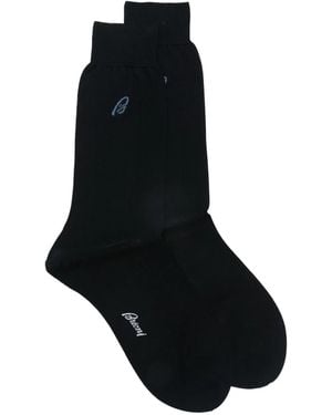 Brioni Calzini Con Logo - Nero