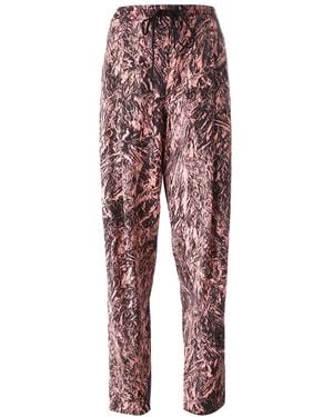 McQ Swallow Seidenhose Mit Folien-Print - Rot