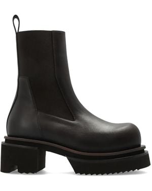 Rick Owens 'Beatle Bogun' Leather Platform Boots - Black