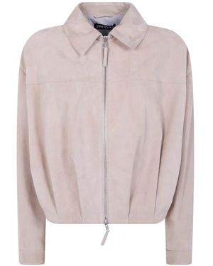 DR. HOPE Suede Zip Jacket - Pink