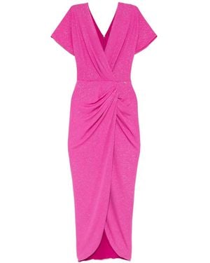 Nissa Gathered-Detailing Dress - Pink