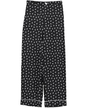 Moschino Straight Leg Pants - Black