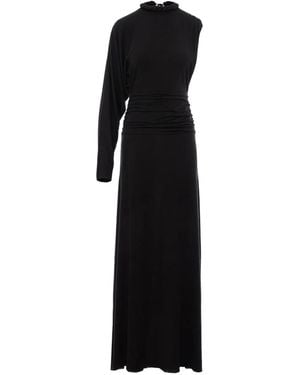 MANURI Didi One-Shoulder Maxi Dress - Black