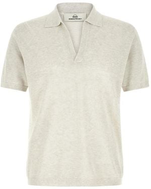 Riviera Open Collar Polo Shirt - White