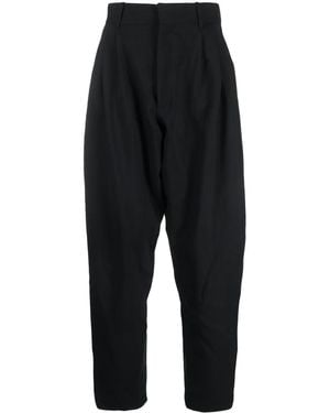 Quira Pantalones Ajustados Con Pinzas - Negro