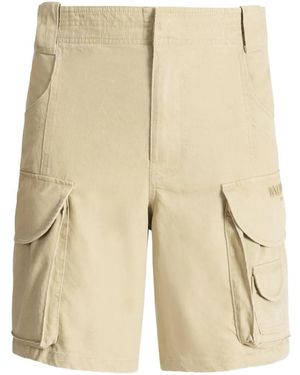 Balmain Cotton Cargo Bermuda Shorts - Natural