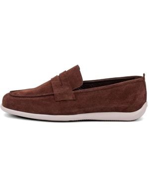 Frau Mocassins À Bout Carré - Brown