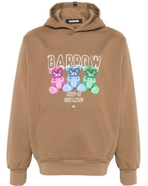 Barrow Logo-Print Hoodie - Brown