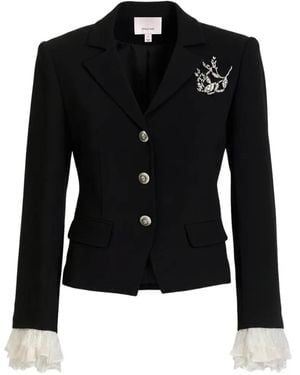 Cinq À Sept Blazer Sorren Con Cristalli E Finiture - Nero