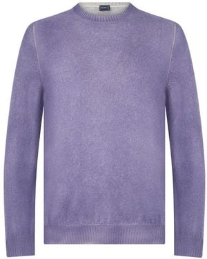 Fedeli Round-Neck Cashmere Jumper - Purple