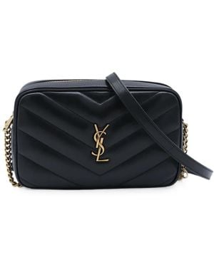 Saint Laurent Quilted Leather Shoulder Bag - Black